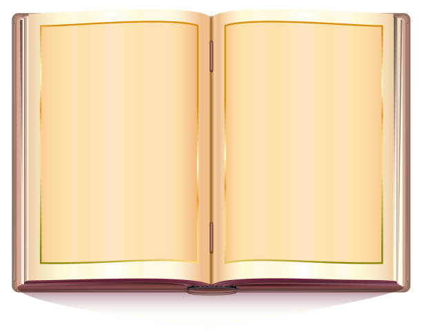 offenes buch mit leerem leerem blattblatt vektor isoliert - book open page hardcover book stock-grafiken, -clipart, -cartoons und -symbole