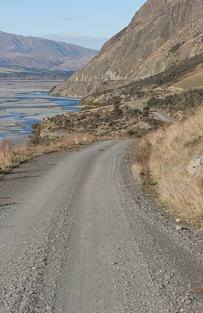 istock Country road above a river valley 147311012