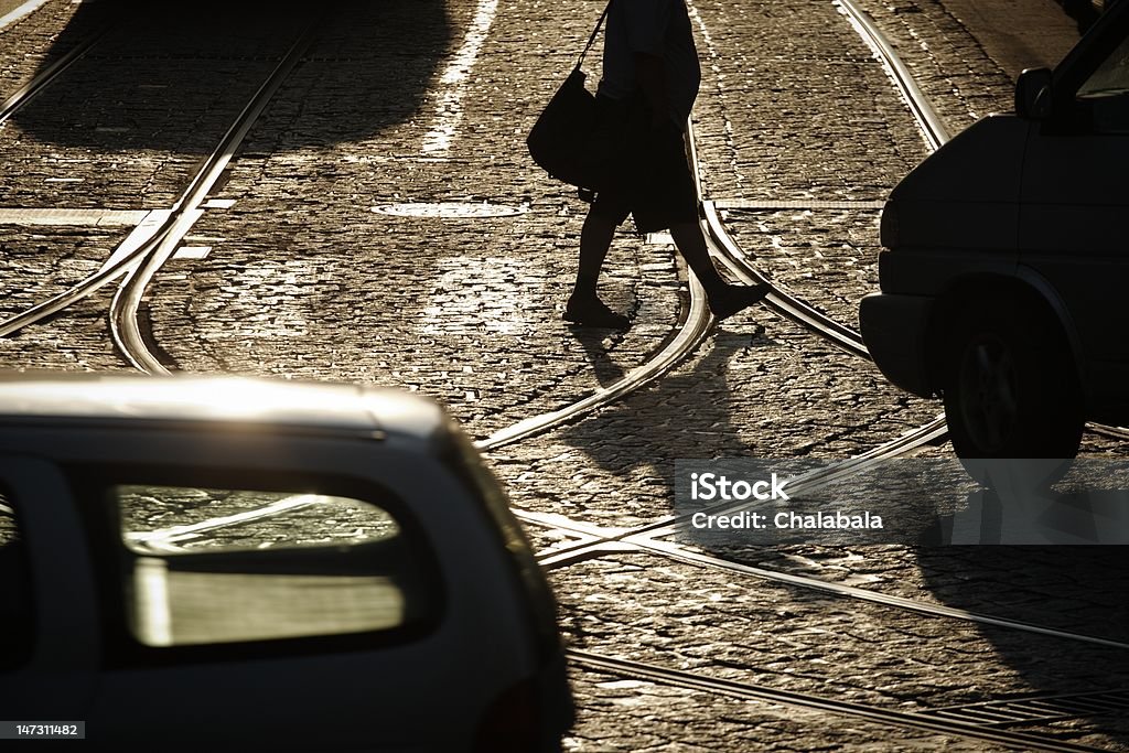 Calore giorno - Foto stock royalty-free di Attraversamento pedonale - Tracciatura stradale