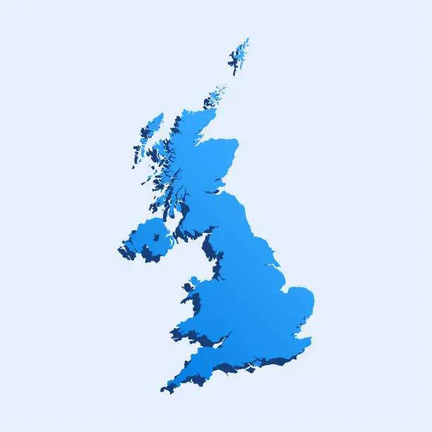 Vector illustration of United Kingdom map