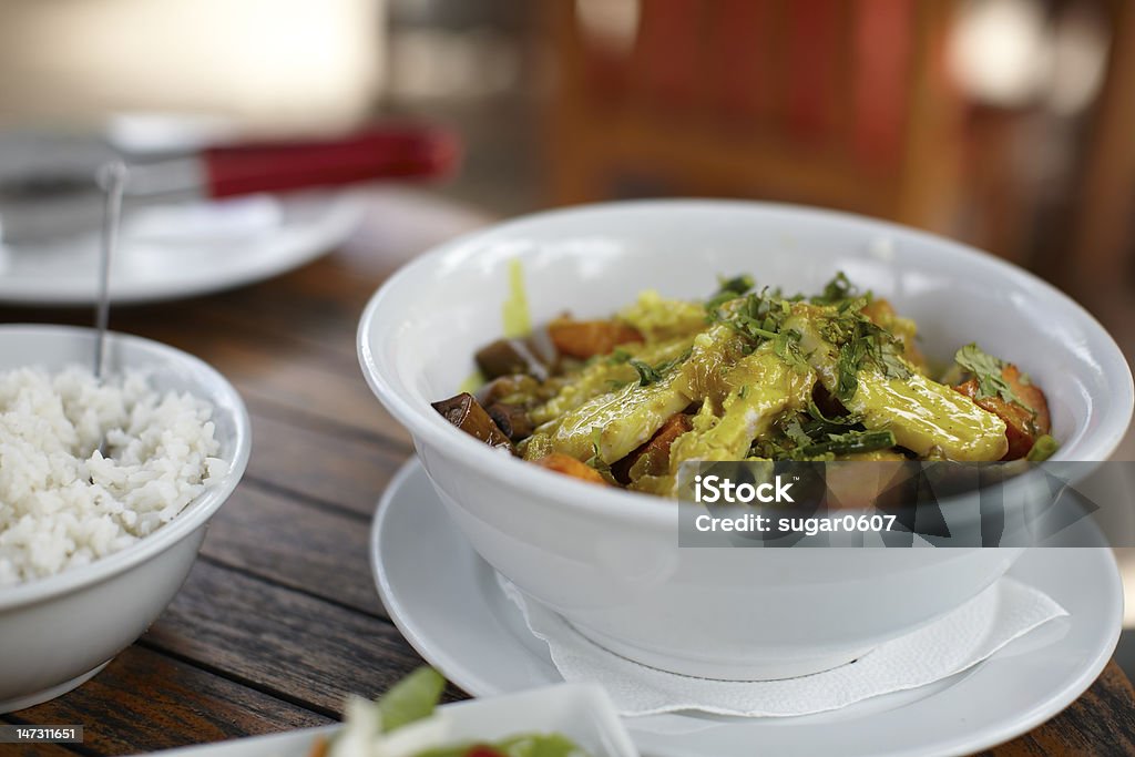 Pollo al curry con plato de calabaza - Foto de stock de Adulación libre de derechos