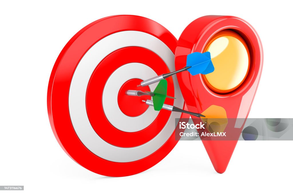 Target Over Map Image Target With Arrows With Map Pointer 3d Rendering Stock Photo - Download ...