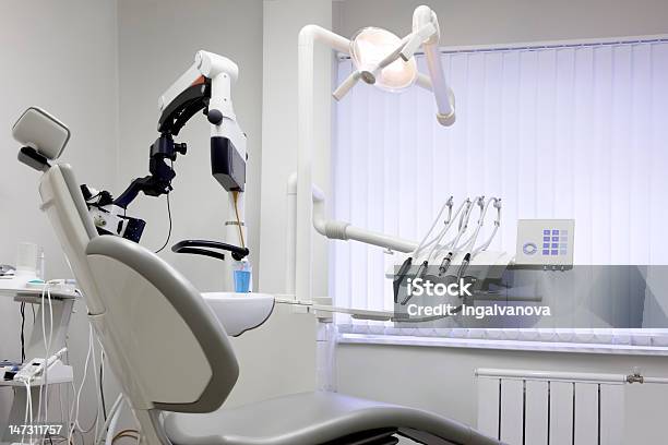 Ambulatorio Dentistico - Fotografie stock e altre immagini di Ambientazione interna - Ambientazione interna, Ambulatorio dentistico, Apparecchiatura odontoiatrica