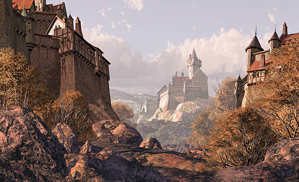 Village Castle In Medieval Times