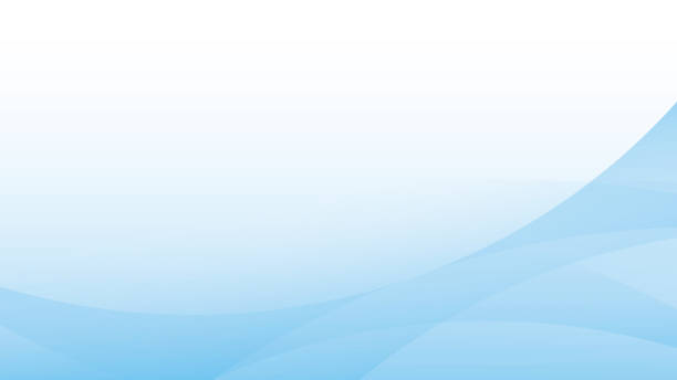 ilustrações de stock, clip art, desenhos animados e ícones de vector illustration with blue curves overlapping background, margins and gradient waves and water - light blue background