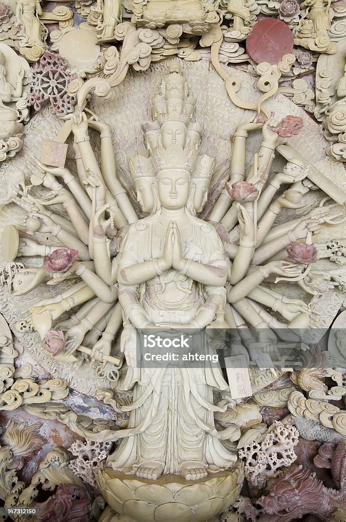 Thousand Hand Buddha Thousand Hand Buddha Sculpture in a Buddhist Temple Buddha Stock Photo