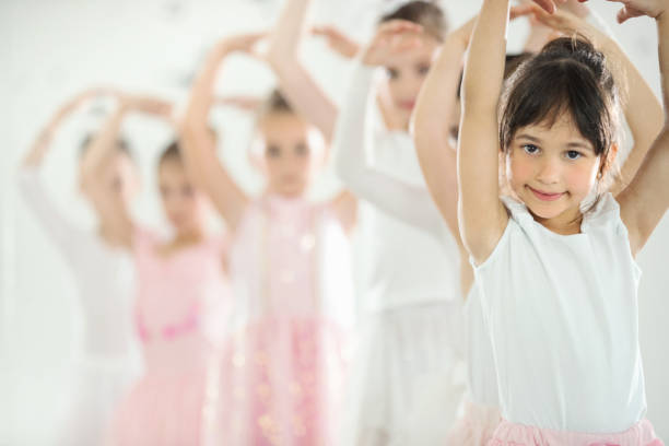 istock Little girls in ballet class. 1473123999