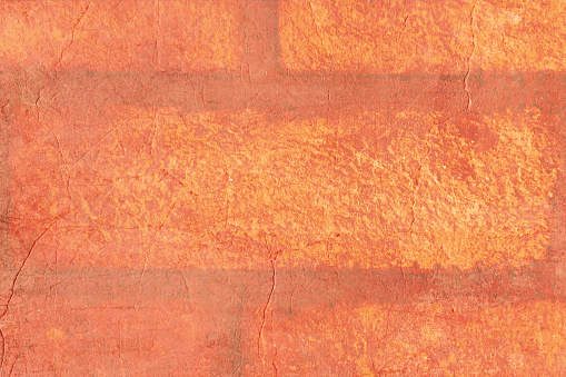 Rust Color Bricks Horizontal Faded Brown Or Rust Colored Brick Pattern Uneven Wall ...