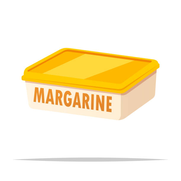 Margarine tub vector isolated illustration Vector element margarine stock illustrations