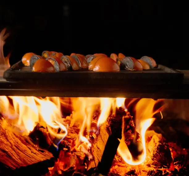 Photo of Baking Tomato on a Wood Fire Grill