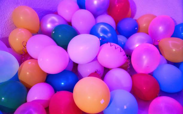 istock Set of balloons on the floor 1473133373
