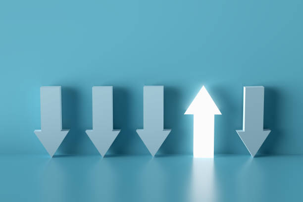istock The right option for business or career growth, improvement and development. Difference, leadership and individuality. 1473133543