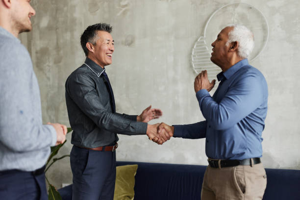 istock It's nice to meet you colleague! 1473133620