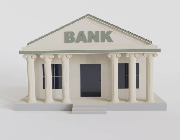 istock Bank building 3d illustration 1473137330