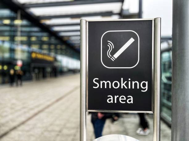 istock Smoking area sign at the airport 1473138743