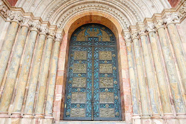 Entrance to the Cathedral in Cuenca, Ecuador