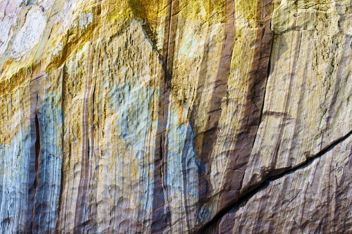 Unique beauty and complexity of natural geology. The intricate patterns and textures of the rock formations in California.