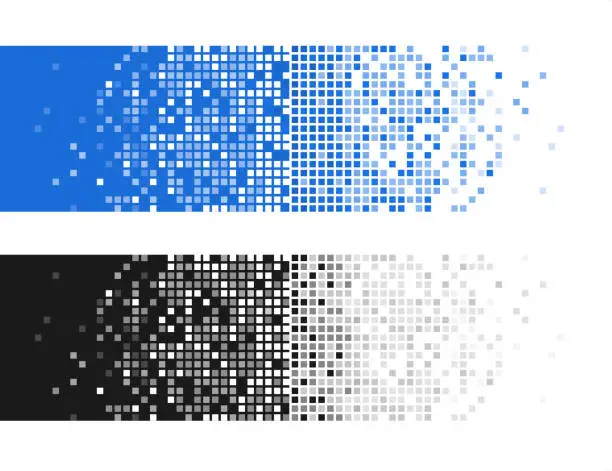 Vector illustration of pixels stripes