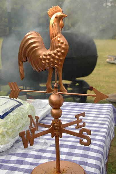 "Wind-cock" indicating the wind direction stock photo