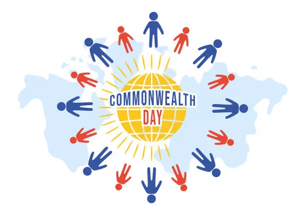 Vector illustration of Commonwealth of Nations Day on 24 may Illustration with Helps Guide Activities by Commonwealths Organizations in Flat Hand Drawn Templates