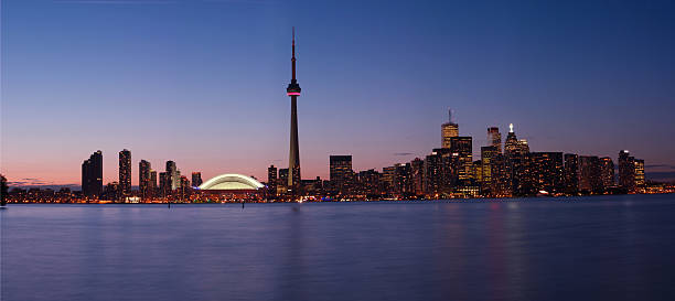 istock Panorama view of Toronto waterfront at dusk 147314688