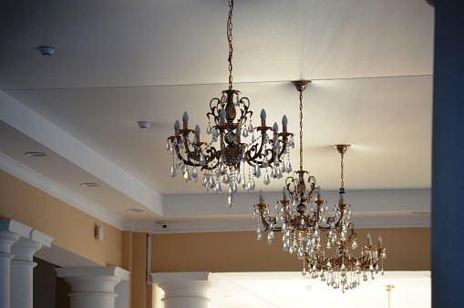 retro crystal chandelier indoor