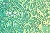 istock Landing page Template - Liquid background with Green gradient - Trendy design 1473147222