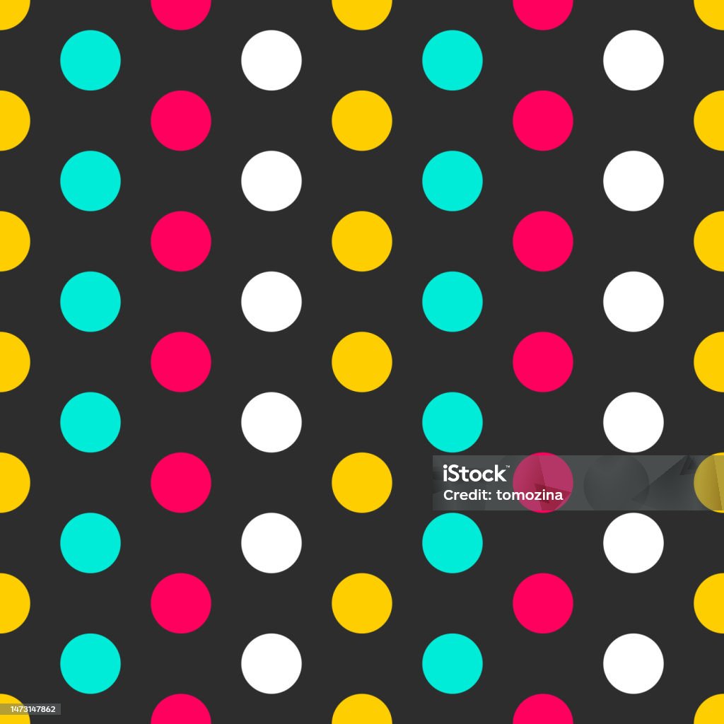Polka Dot Seamless Pattern With Regular Rows Stock Illustration ...