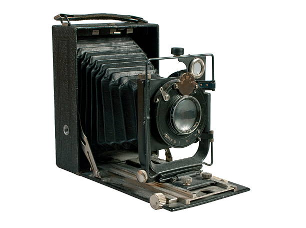 istock old photo camera isolated on white background 147315223