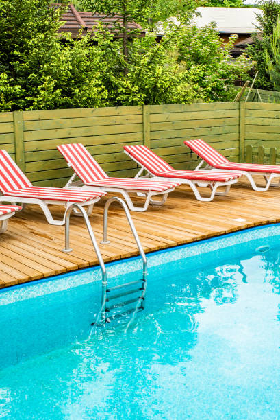 istock sunbeds by the pool on a warm summer day. rest time vertical photo 1473152291