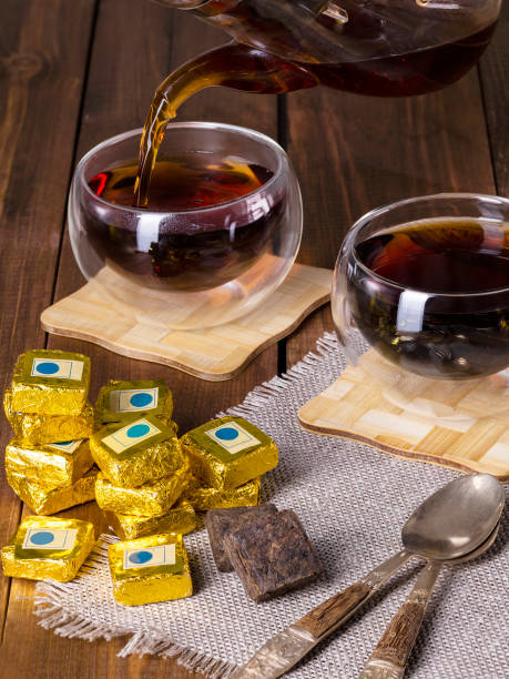 istock Chinese Pressed Fermented Pu-erh Black Tea 1473152541