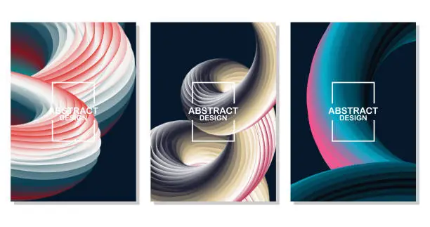 Vector illustration of Vector gradient fluidity dynamic amorphous tube pattern design brochure cover banner template,Technology Abstract Backgrounds