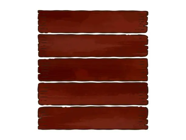 Vector illustration of Texture material of Mahogany wood board