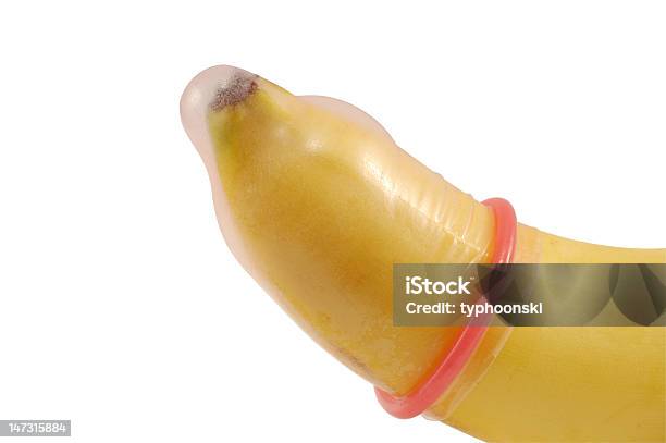 Preservativo A Banana - Fotografie stock e altre immagini di AIDS - AIDS, Aperto, Attività