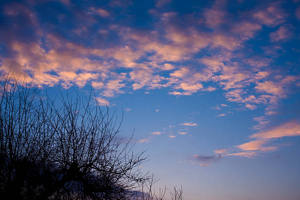 Italian sunset light stock photo