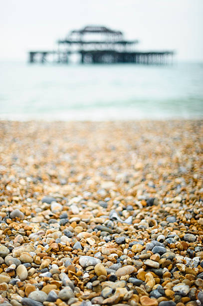 Ciottoli sulla spiaggia di Brighton - foto stock
