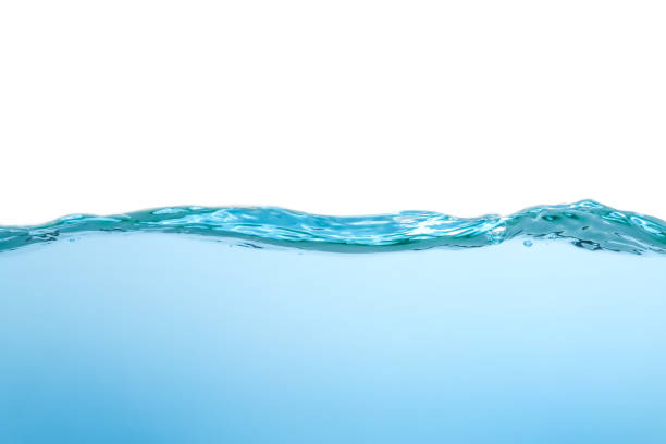 istock The surface of the water. White background. Movement. Close-up view. 1473162868
