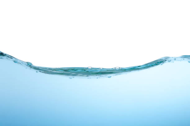istock The surface of the water. White background. Movement. Close-up view. 1473162870