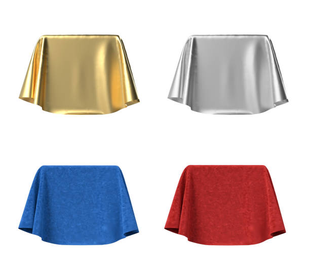 istock Box covered with velvet and satin fabric 3D illustration 1473165920