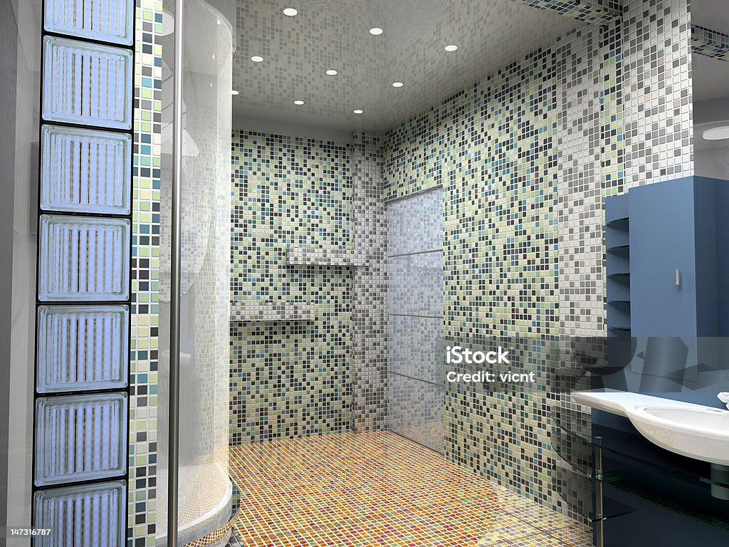 Intérieur d'une salle de bains - Photo de A la mode libre de droits