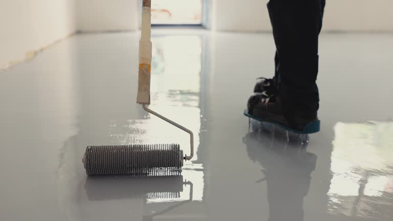 Epoxy flooring is made up of multiple layers of epoxy that is applied to a surface by a professional worker