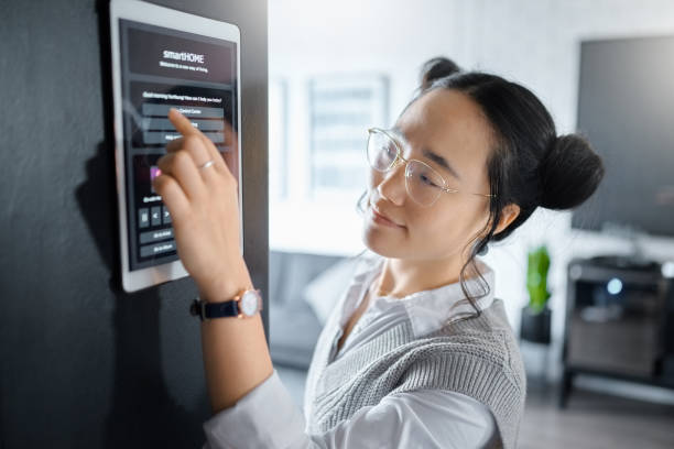 istock User interface, technology and Asian woman with security password in office, workspace and building. Biometrics, digital ui and female worker typing on ai system, tablet and cyber security software 1473175224
