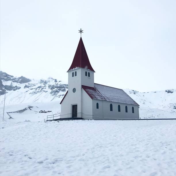 istock Red Roof Church on Hill 1473176281