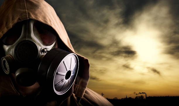 istock A person wearing a gas mask for global warming 147317689