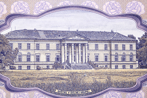 Manor house in Dolna Krupa from Slovak money