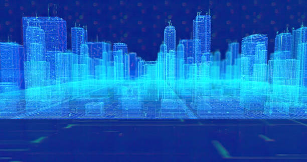 istock Telecommunication network above city, wireless mobile internet technology for smart grid or 5G LTE data connection, concept about IoT, global business, fintech, blockchain 1473177741