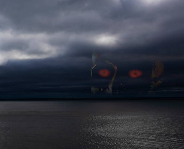 istock Skull in the clouds of a storm 1473181827