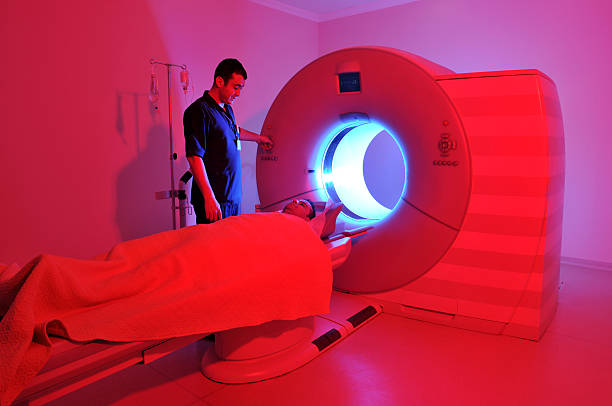 istock Technician performing  medical scan to a patient. 147318206