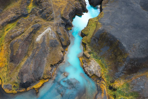 Idyllic River In Iceland stock photo
