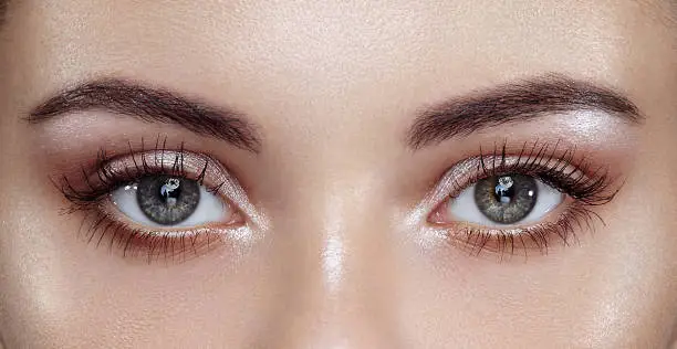 Photo of Beautiful female eyes with long eyelashes